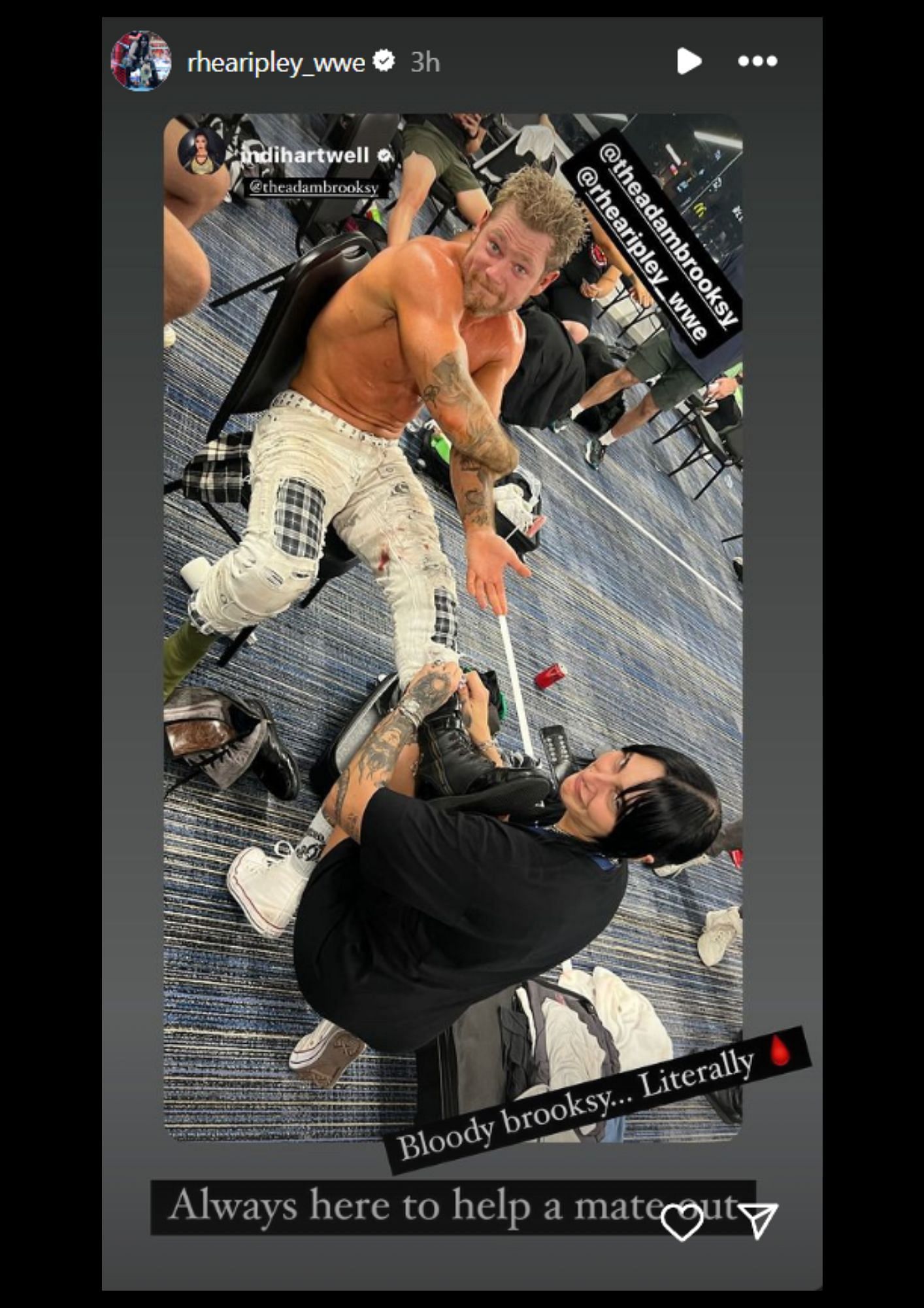 Rhea Ripley's Instagram story